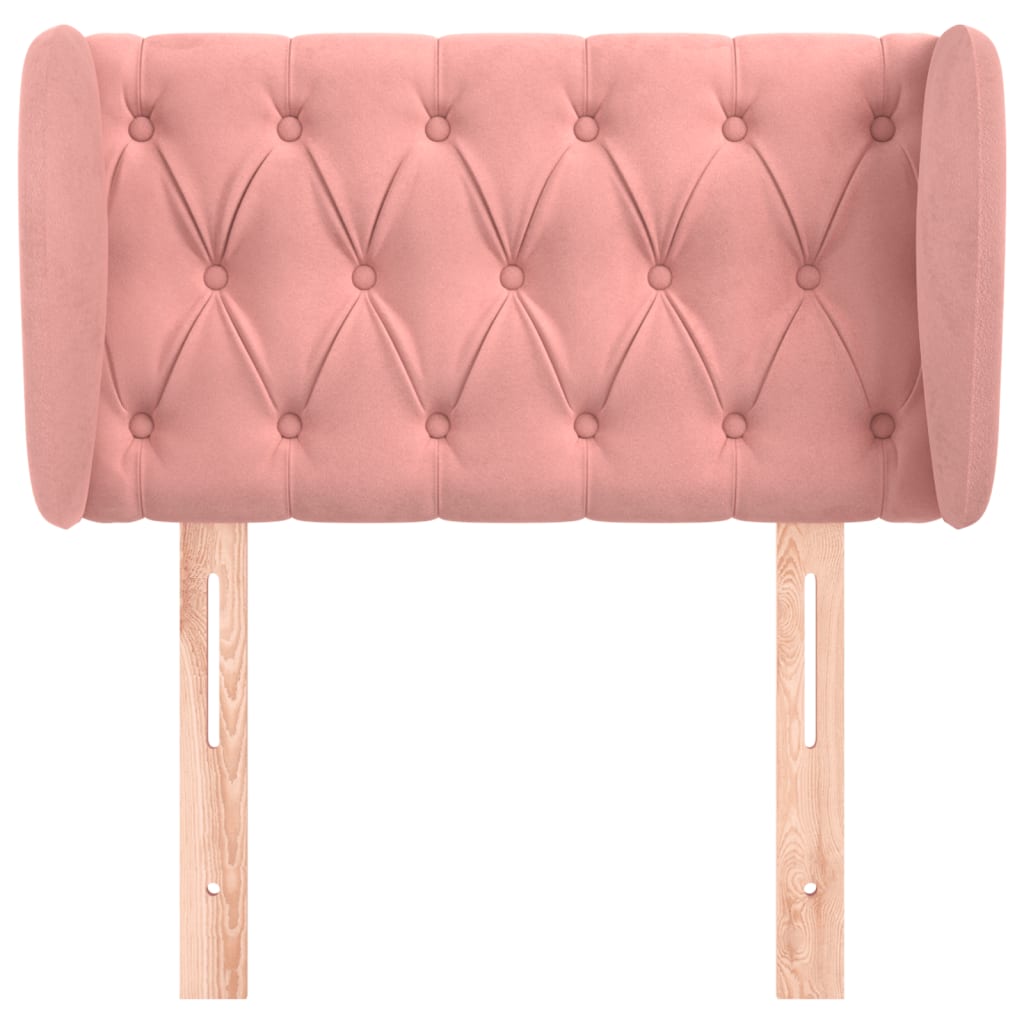 Tête de lit avec oreilles Rose 83x23x78/88 cm Velours - XIOS