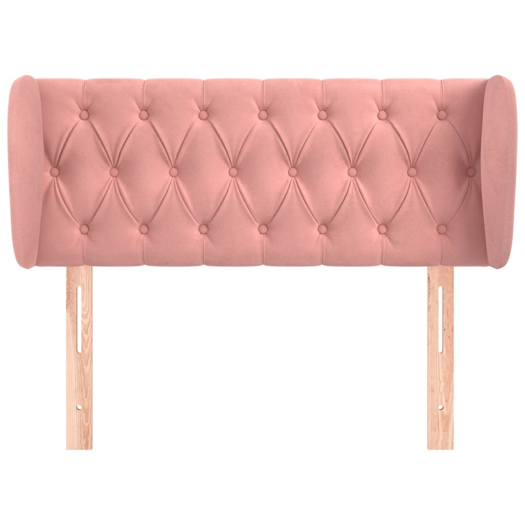Tête de lit avec oreilles Rose 93x23x78/88 cm Velours - XIOS