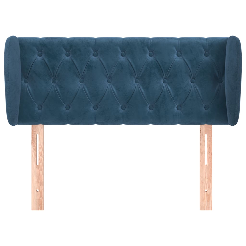 Tête de lit avec oreilles Bleu foncé 103x23x78/88 cm Velours - XIOS
