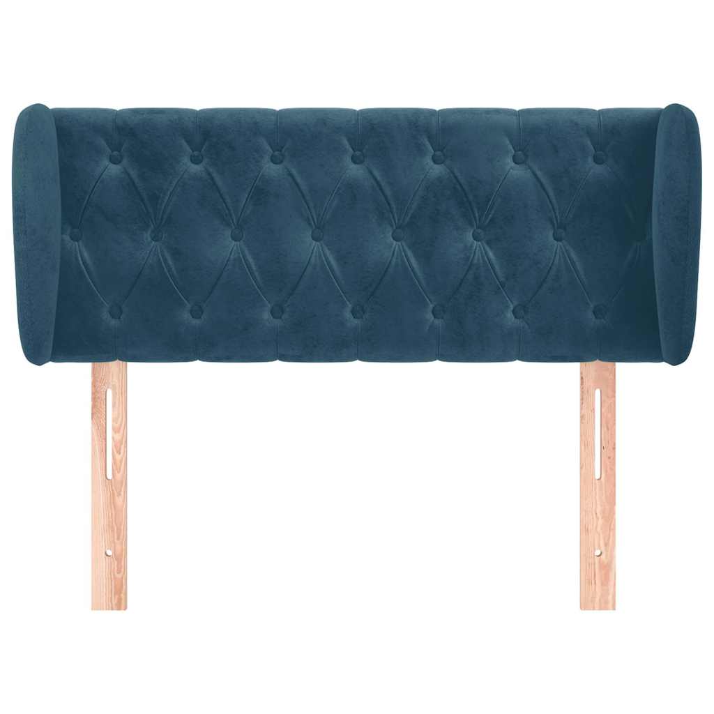 Tête de lit avec oreilles Bleu foncé 103x23x78/88 cm Velours - XIOS