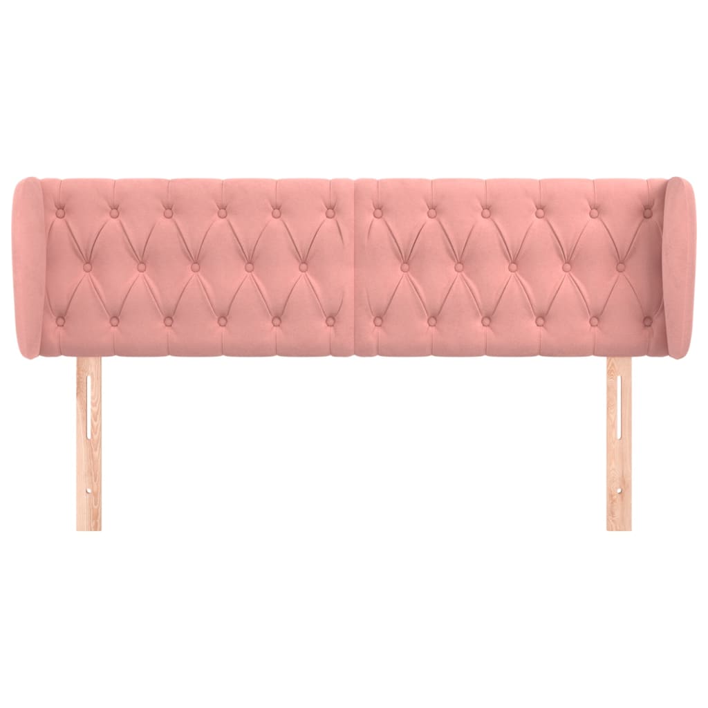 Tête de lit avec oreilles Rose 147x23x78/88 cm Velours - XIOS