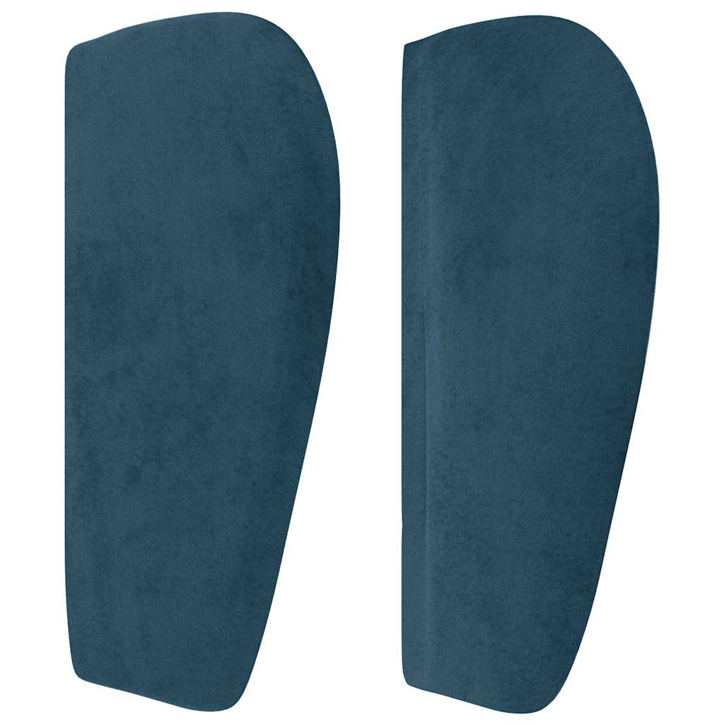 Tête de lit avec oreilles Bleu foncé 203x23x78/88 cm Velours - XIOS