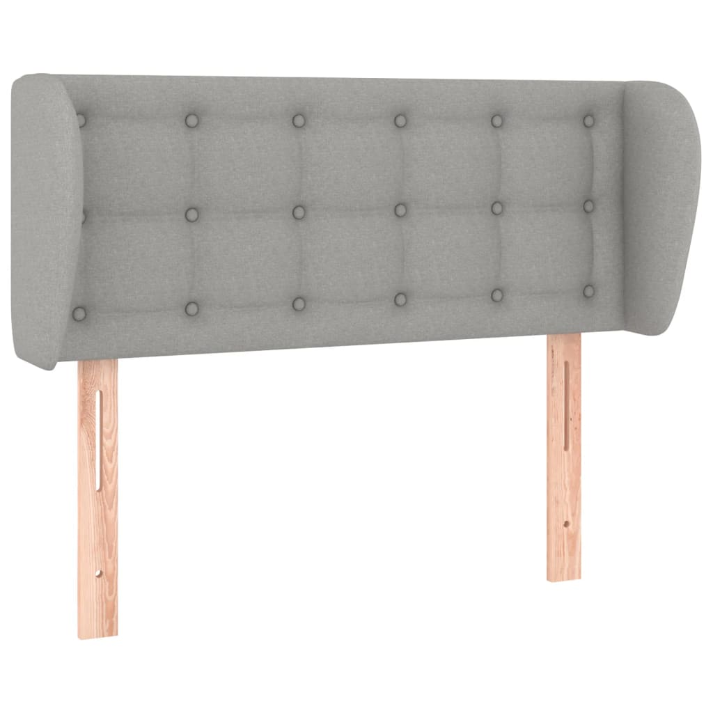 Tête de lit avec oreilles Gris clair 83x23x78/88 cm Tissu - XIOS