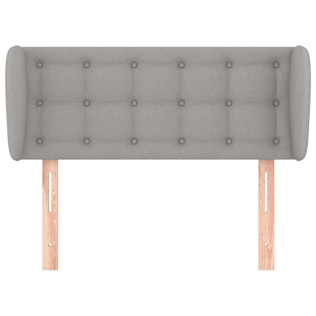 Tête de lit avec oreilles Gris clair 83x23x78/88 cm Tissu - XIOS