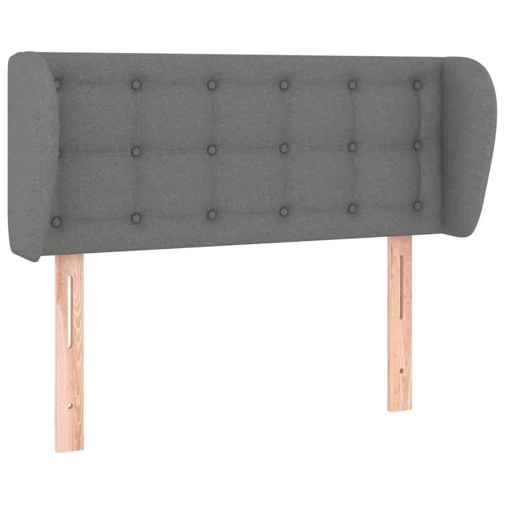 Tête de lit avec oreilles Gris foncé 93x23x78/88 cm Tissu - XIOS