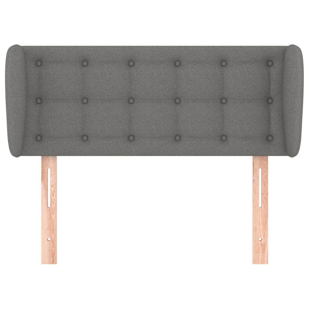 Tête de lit avec oreilles Gris foncé 93x23x78/88 cm Tissu - XIOS