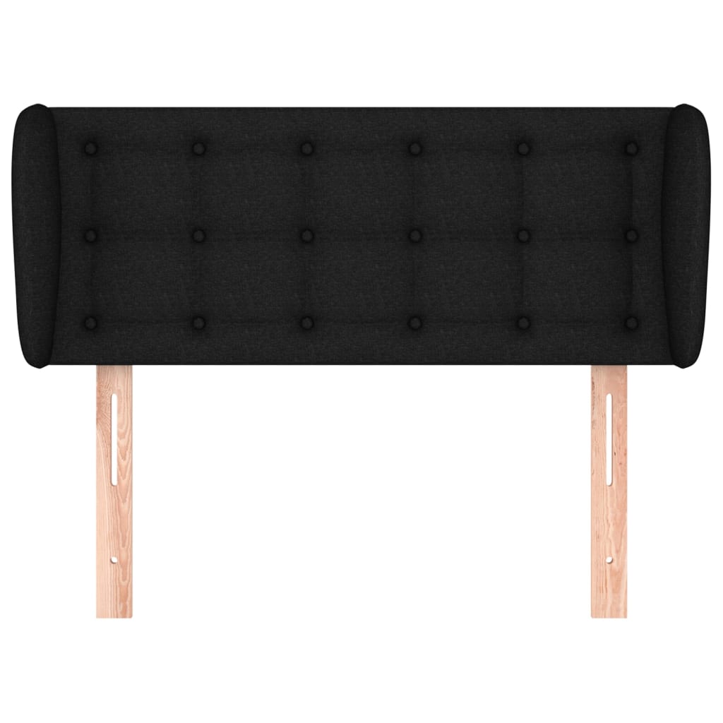 Tête de lit avec oreilles Noir 93x23x78/88 cm Tissu - XIOS