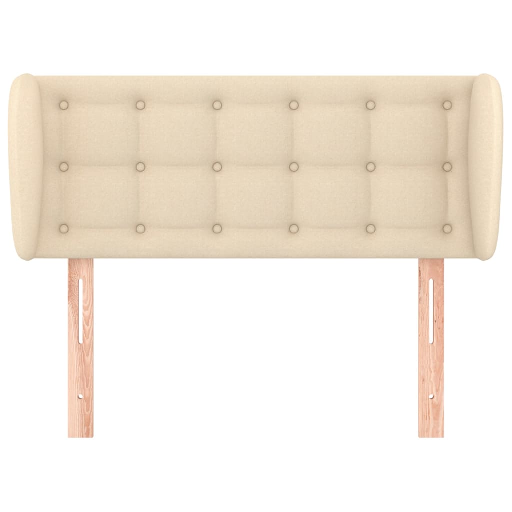 Tête de lit avec oreilles Crème 93x23x78/88 cm Tissu - XIOS