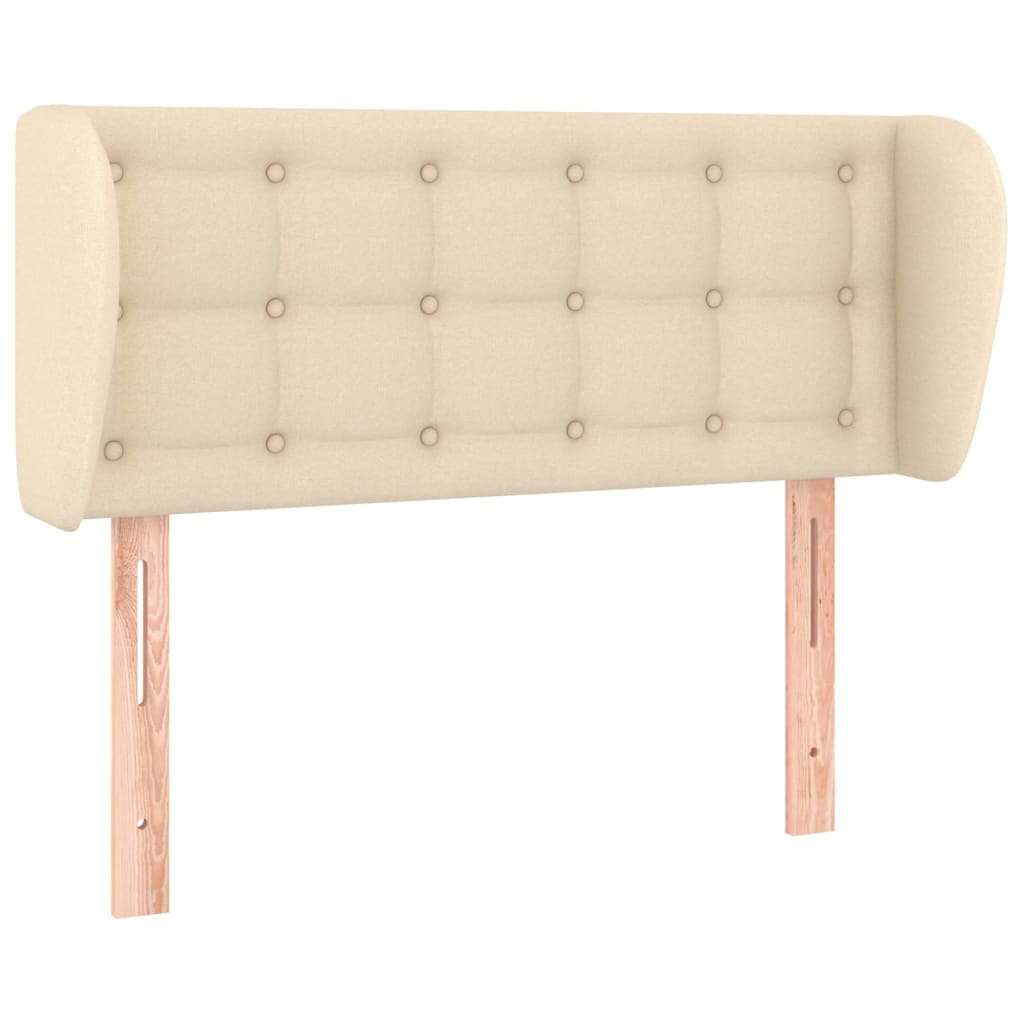 Tête de lit avec oreilles Crème 103x23x78/88 cm Tissu - XIOS
