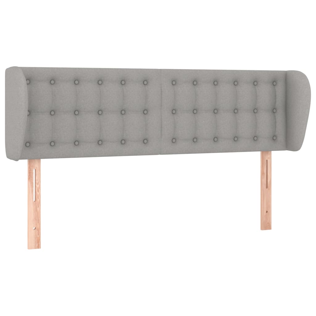 Tête de lit avec oreilles Gris clair 147x23x78/88 cm Tissu - XIOS