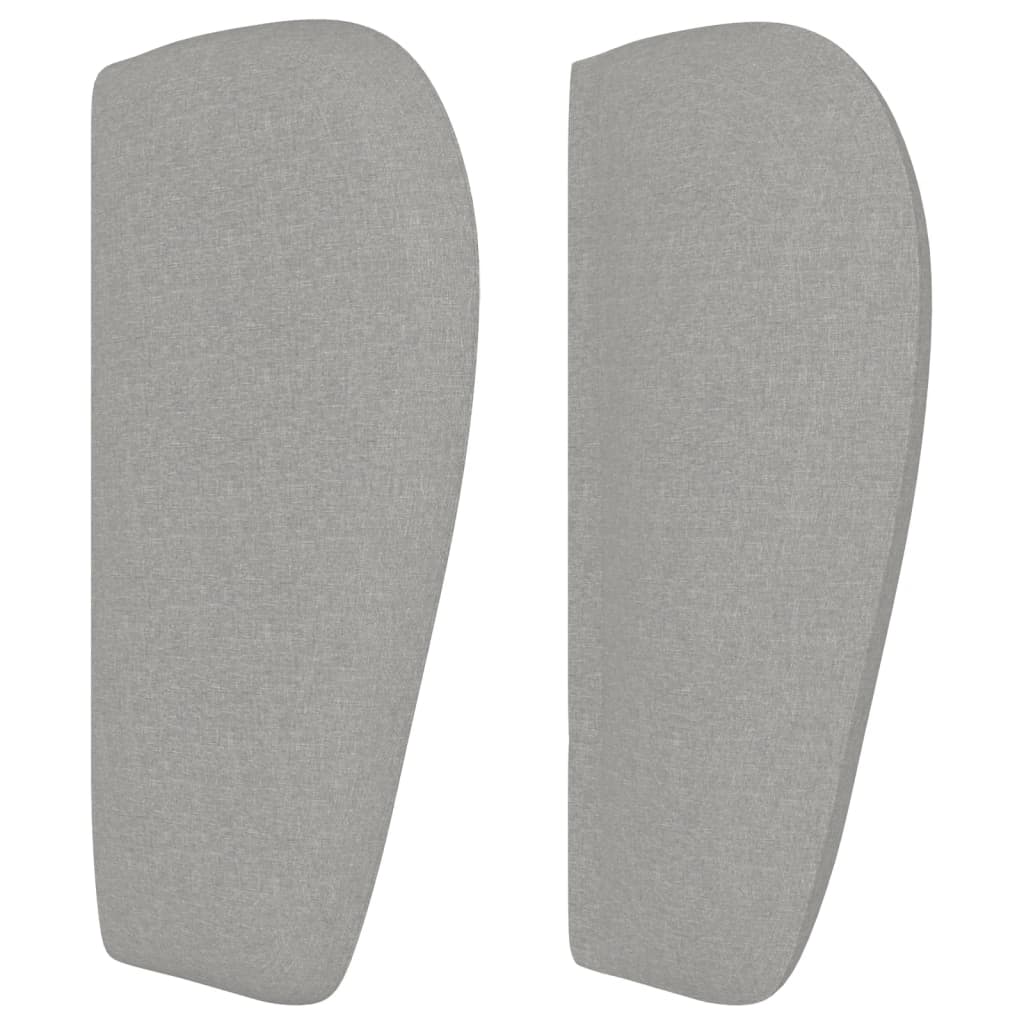 Tête de lit avec oreilles Gris clair 147x23x78/88 cm Tissu - XIOS