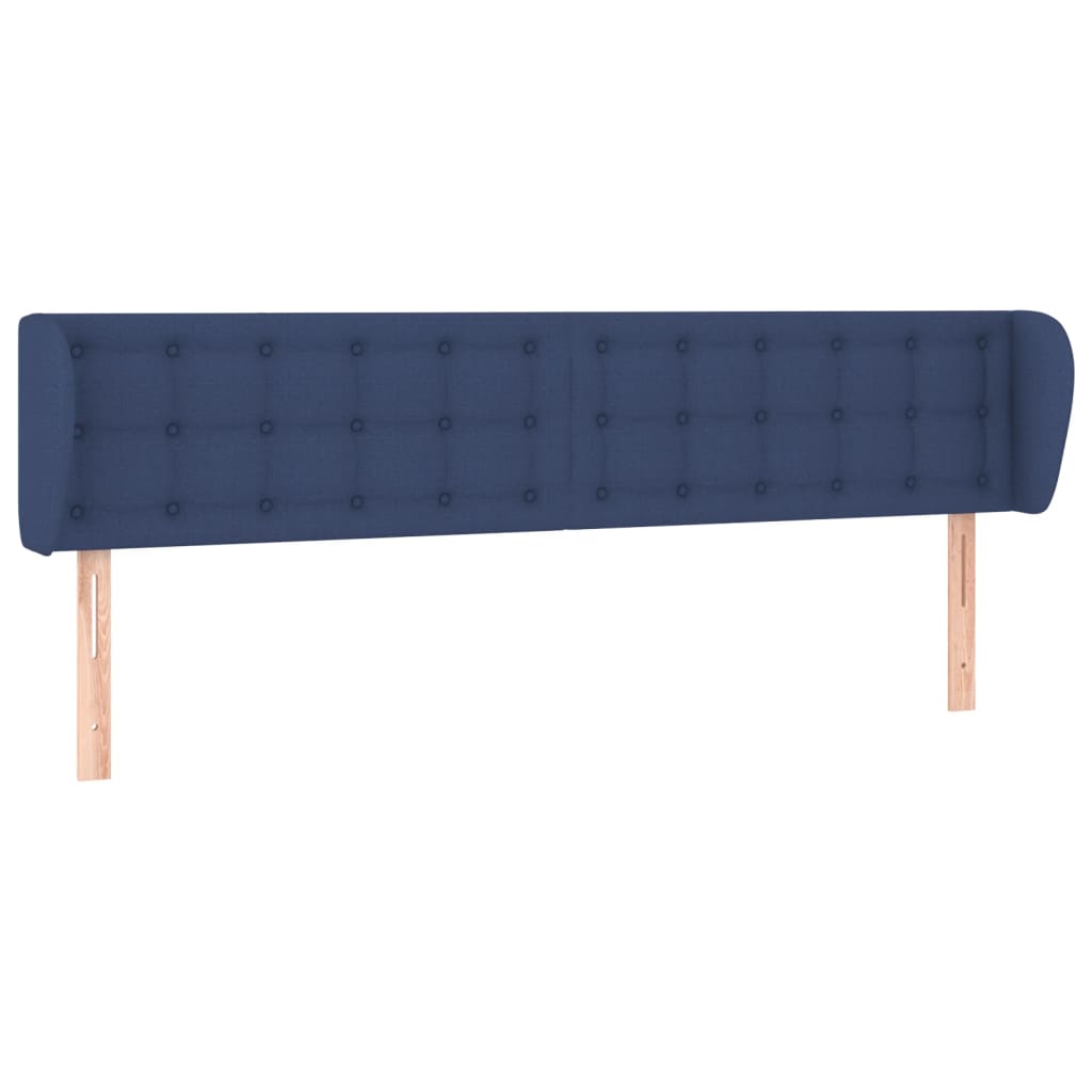 Tête de lit avec oreilles Bleu 183x23x78/88 cm Tissu - XIOS