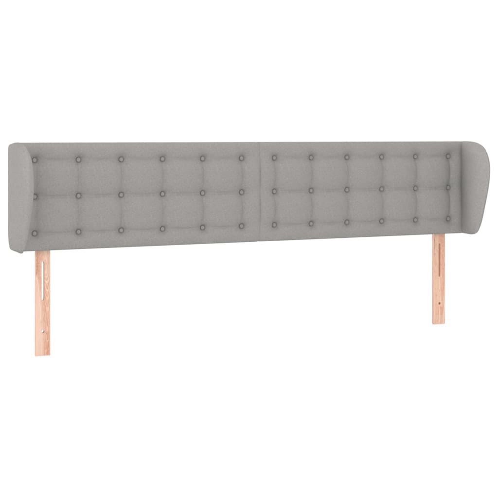 Tête de lit avec oreilles Gris clair 203x23x78/88 cm Tissu - XIOS