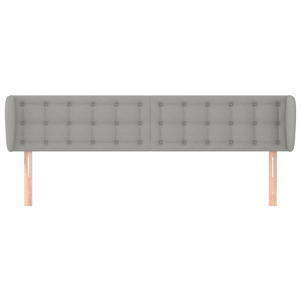 Tête de lit avec oreilles Gris clair 203x23x78/88 cm Tissu - XIOS