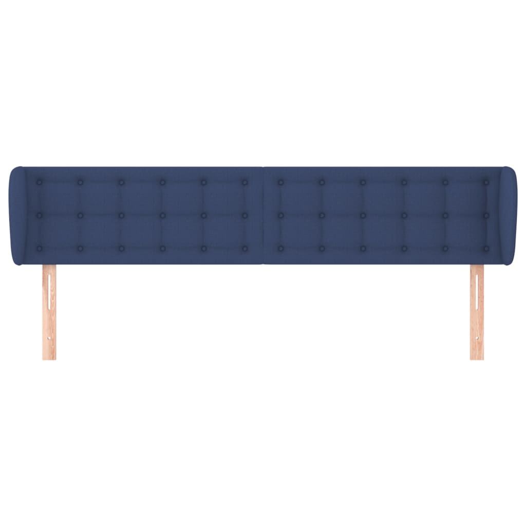 Tête de lit avec oreilles Bleu 203x23x78/88 cm Tissu - XIOS