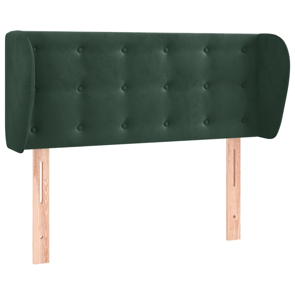 Tête de lit avec oreilles Vert foncé 83x23x78/88 cm Velours - XIOS
