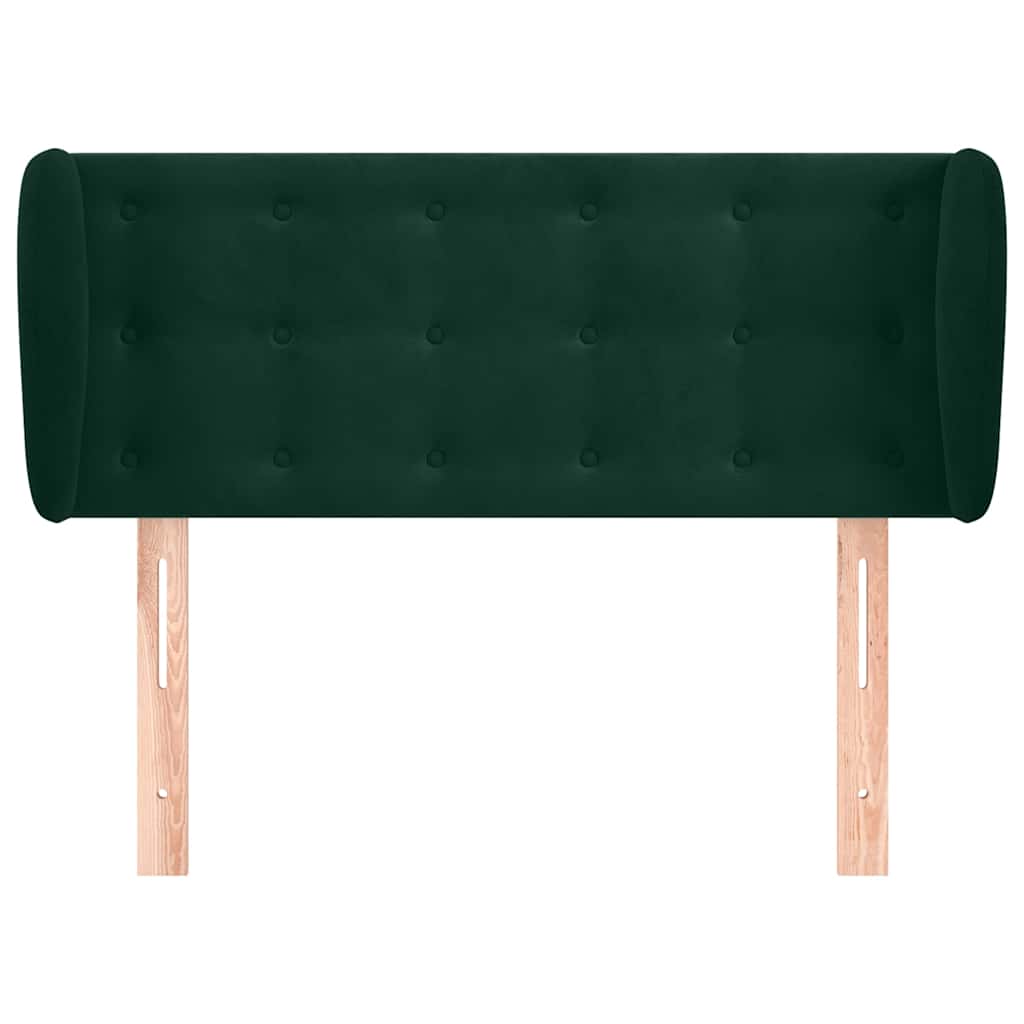 Tête de lit avec oreilles Vert foncé 83x23x78/88 cm Velours - XIOS
