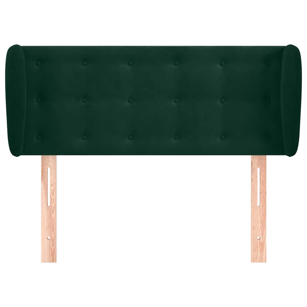 Tête de lit avec oreilles Vert foncé 93x23x78/88 cm Velours - XIOS