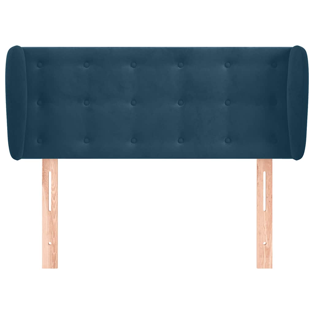 Tête de lit avec oreilles Bleu foncé 93x23x78/88 cm Velours - XIOS