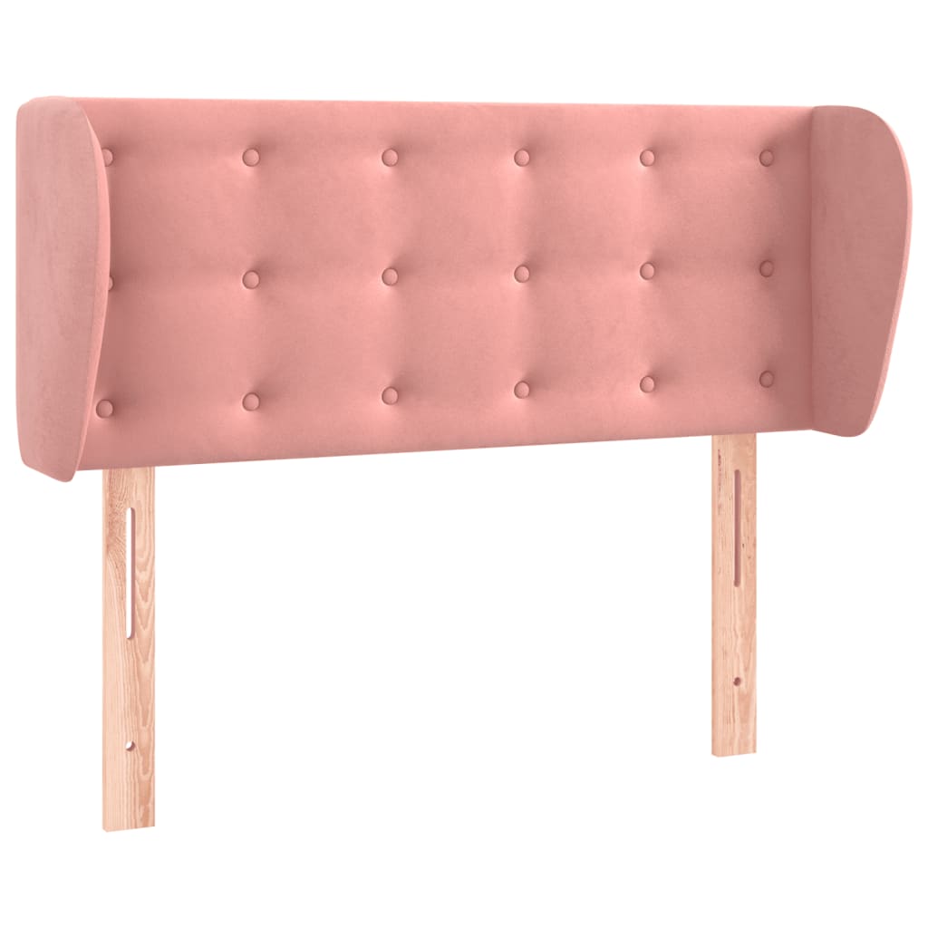 Tête de lit avec oreilles Rose 93x23x78/88 cm Velours - XIOS