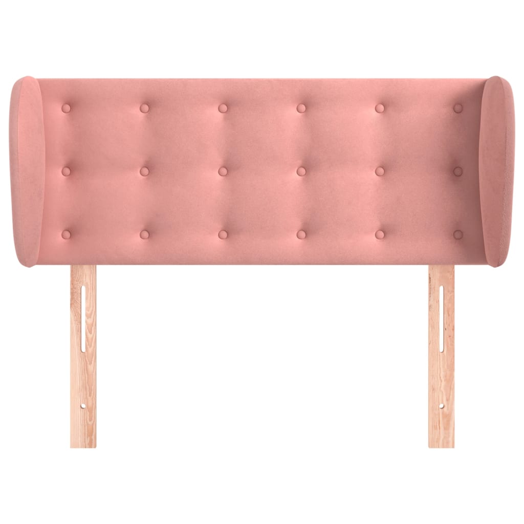 Tête de lit avec oreilles Rose 93x23x78/88 cm Velours - XIOS