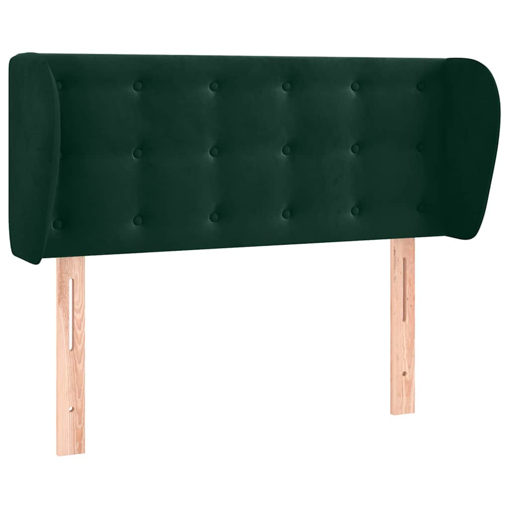 Tête de lit avec oreilles Vert foncé 103x23x78/88 cm Velours - XIOS