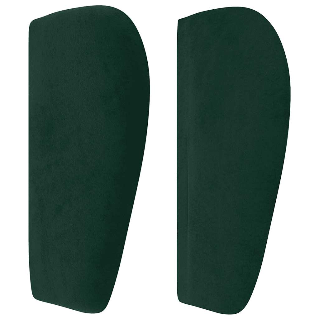 Tête de lit avec oreilles Vert foncé 103x23x78/88 cm Velours - XIOS