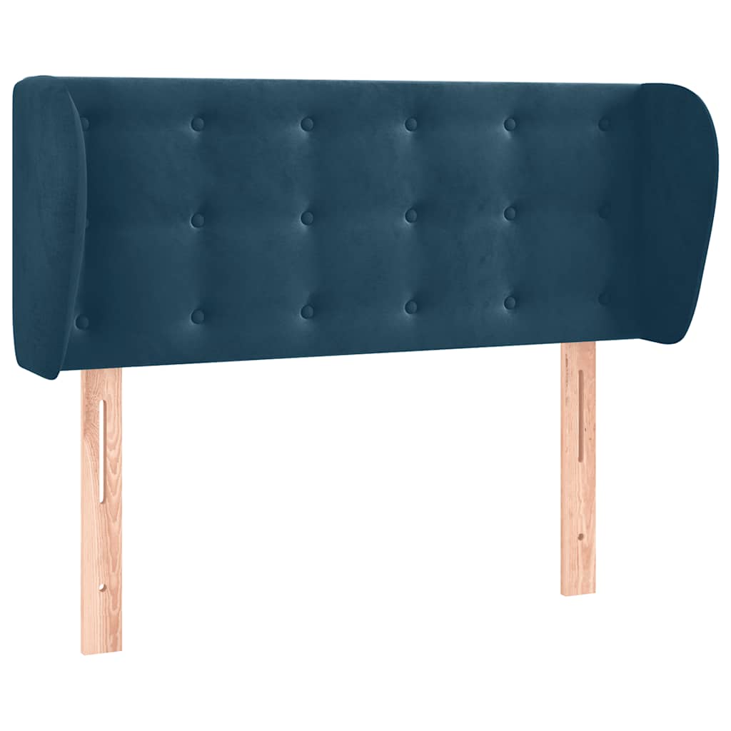 Tête de lit avec oreilles Bleu foncé 103x23x78/88 cm Velours - XIOS