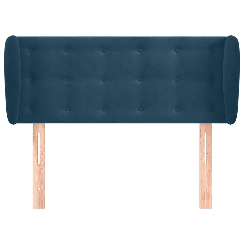 Tête de lit avec oreilles Bleu foncé 103x23x78/88 cm Velours - XIOS