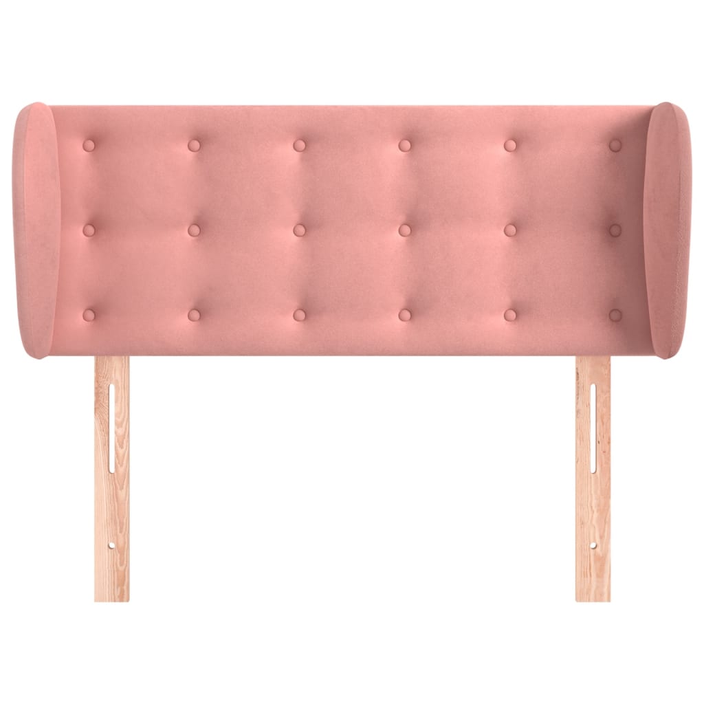 Tête de lit avec oreilles Rose 103x23x78/88 cm Velours - XIOS