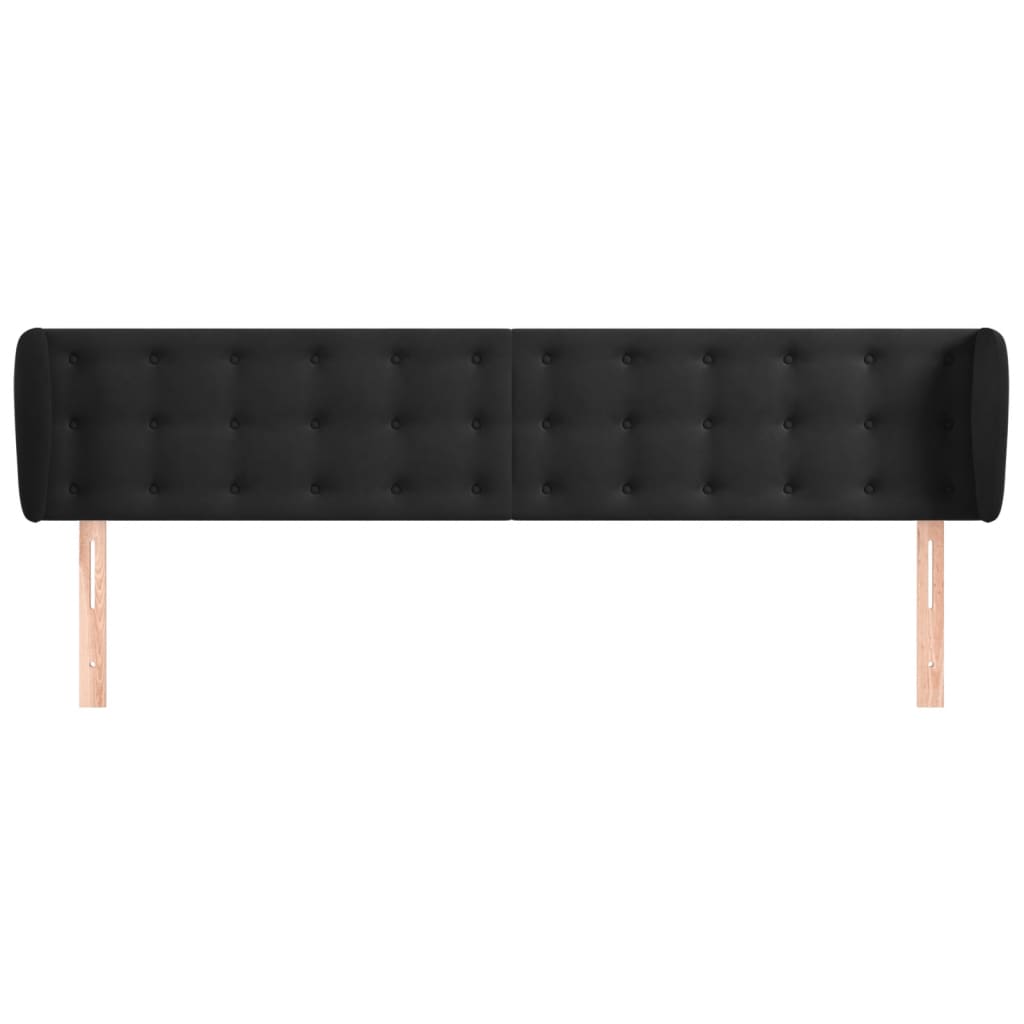 Tête de lit avec oreilles Noir 163x23x78/88 cm Velours - XIOS
