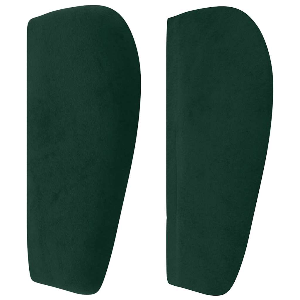 Tête de lit avec oreilles Vert foncé 163x23x78/88 cm Velours - XIOS