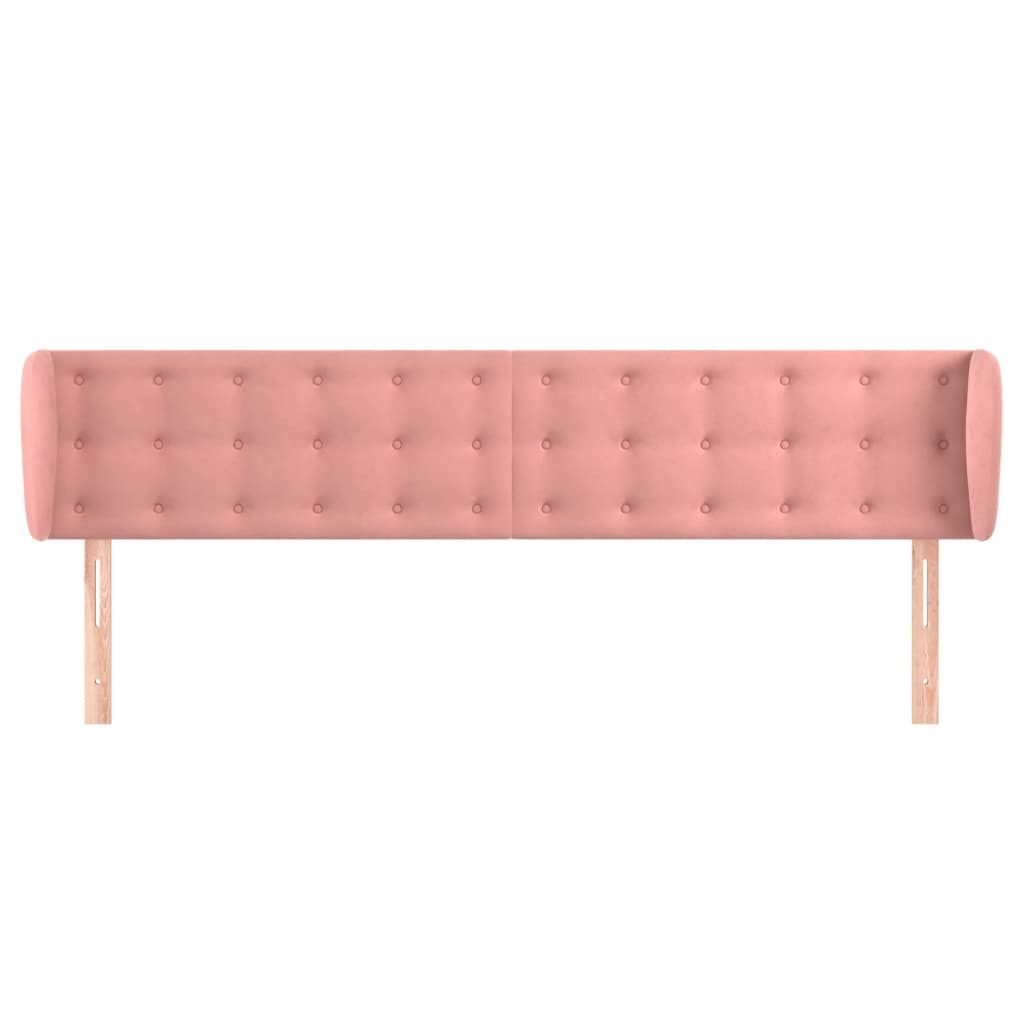 Tête de lit avec oreilles Rose 163x23x78/88 cm Velours - XIOS