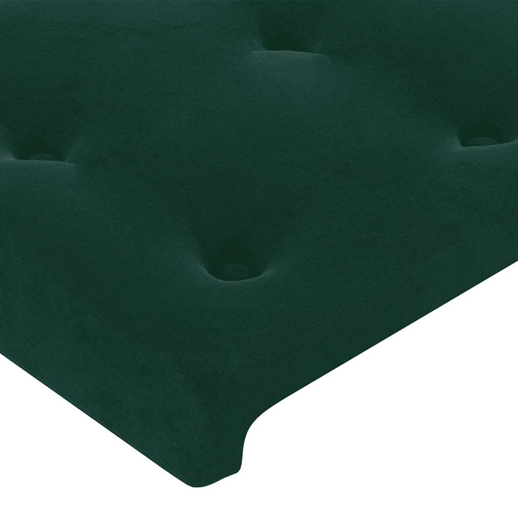 Tête de lit avec oreilles Vert foncé 183x23x78/88 cm Velours - XIOS