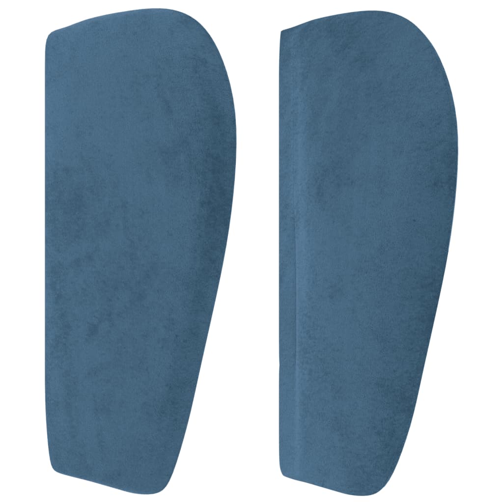 Tête de lit avec oreilles Bleu foncé 203x23x78/88 cm Velours - XIOS