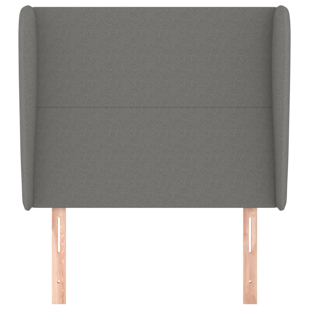 Tête de lit avec oreilles Gris foncé 93x23x118/128 cm Tissu - XIOS
