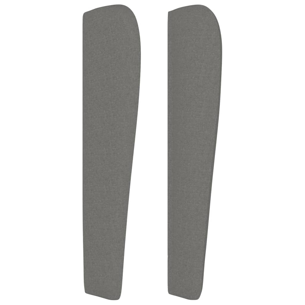 Tête de lit avec oreilles Gris foncé 93x23x118/128 cm Tissu - XIOS