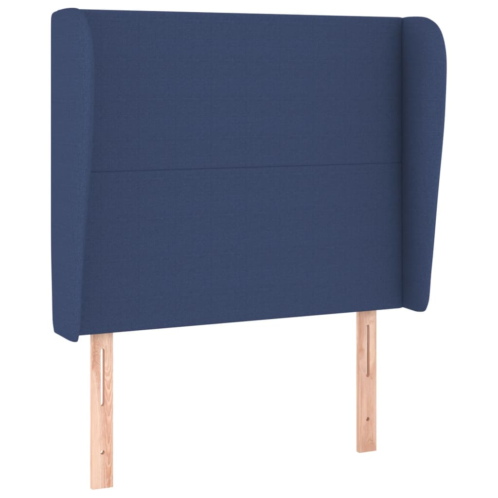 Tête de lit avec oreilles Bleu 93x23x118/128 cm Tissu - XIOS