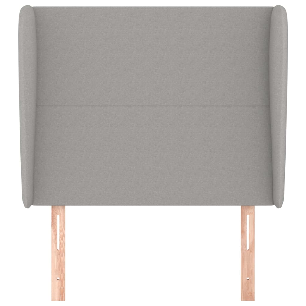 Tête de lit avec oreilles Gris clair 103x23x118/128 cm Tissu - XIOS