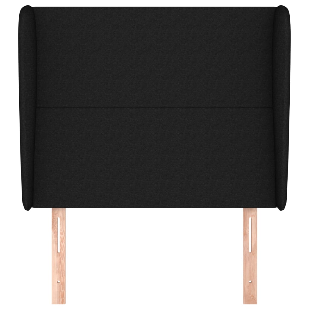 Tête de lit avec oreilles Noir 103x23x118/128 cm Tissu - XIOS