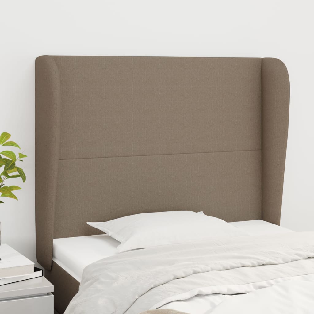 Tête de lit avec oreilles Taupe 103x23x118/128 cm Tissu - XIOS