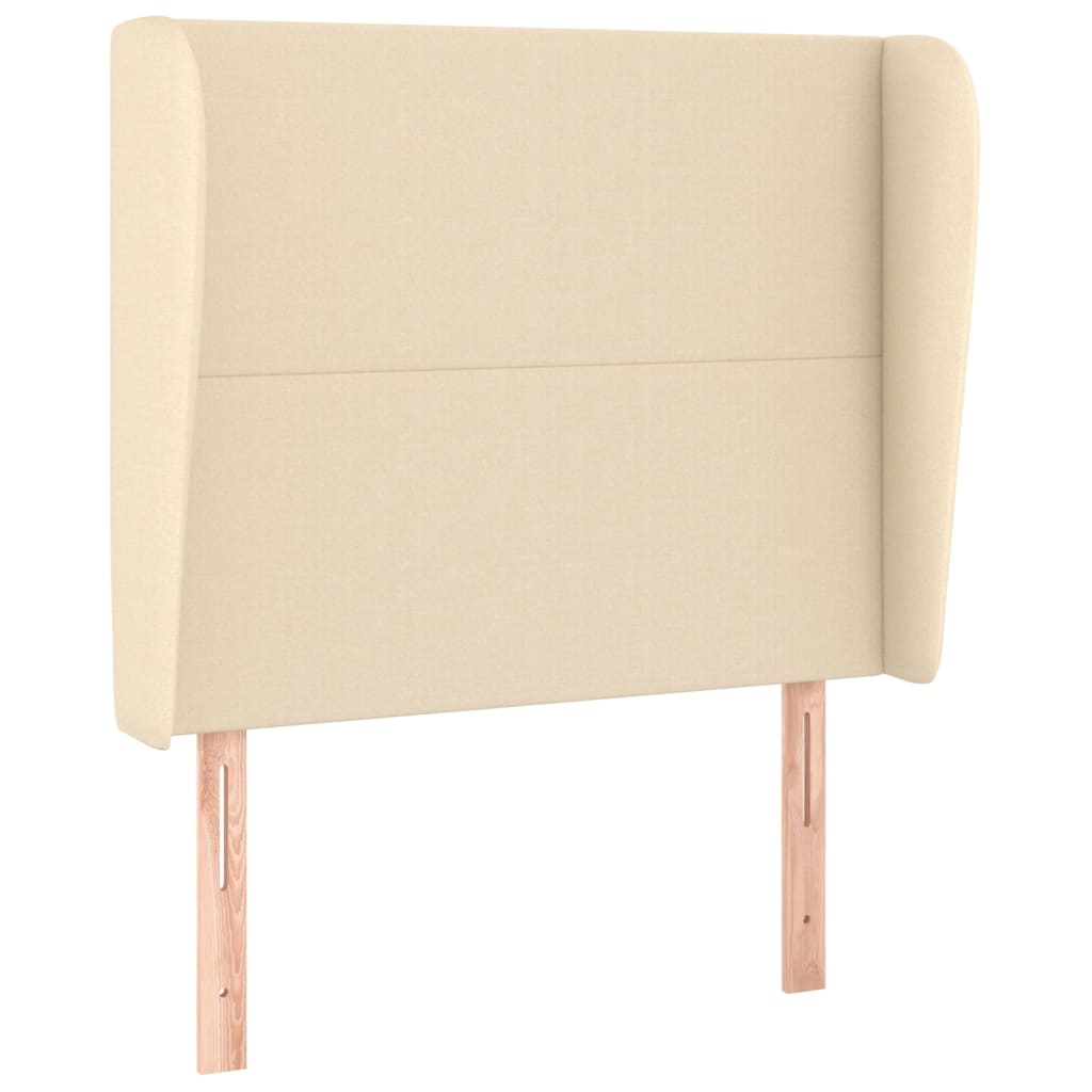 Tête de lit avec oreilles Crème 103x23x118/128 cm Tissu - XIOS