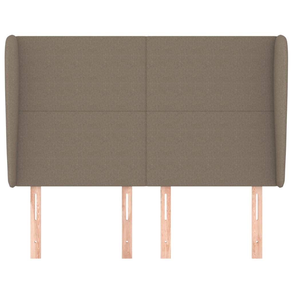 Tête de lit avec oreilles Taupe 147x23x118/128 cm Tissu - XIOS