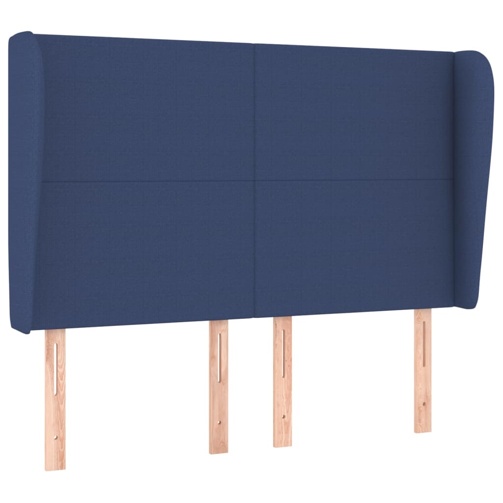 Tête de lit avec oreilles Bleu 147x23x118/128 cm Tissu - XIOS