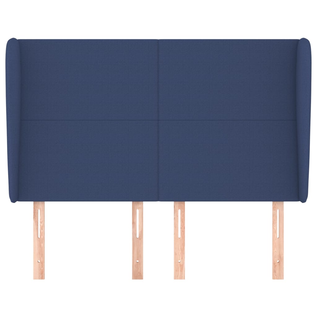 Tête de lit avec oreilles Bleu 147x23x118/128 cm Tissu - XIOS