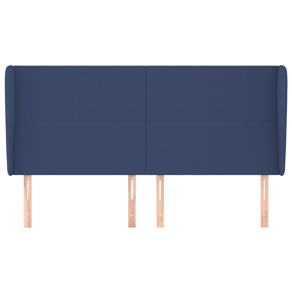 Tête de lit avec oreilles Bleu 163x23x118/128 cm Tissu - XIOS
