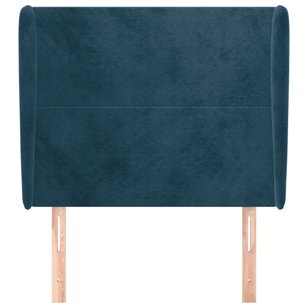 Tête de lit avec oreilles Bleu foncé 83x23x118/128 cm Velours - XIOS