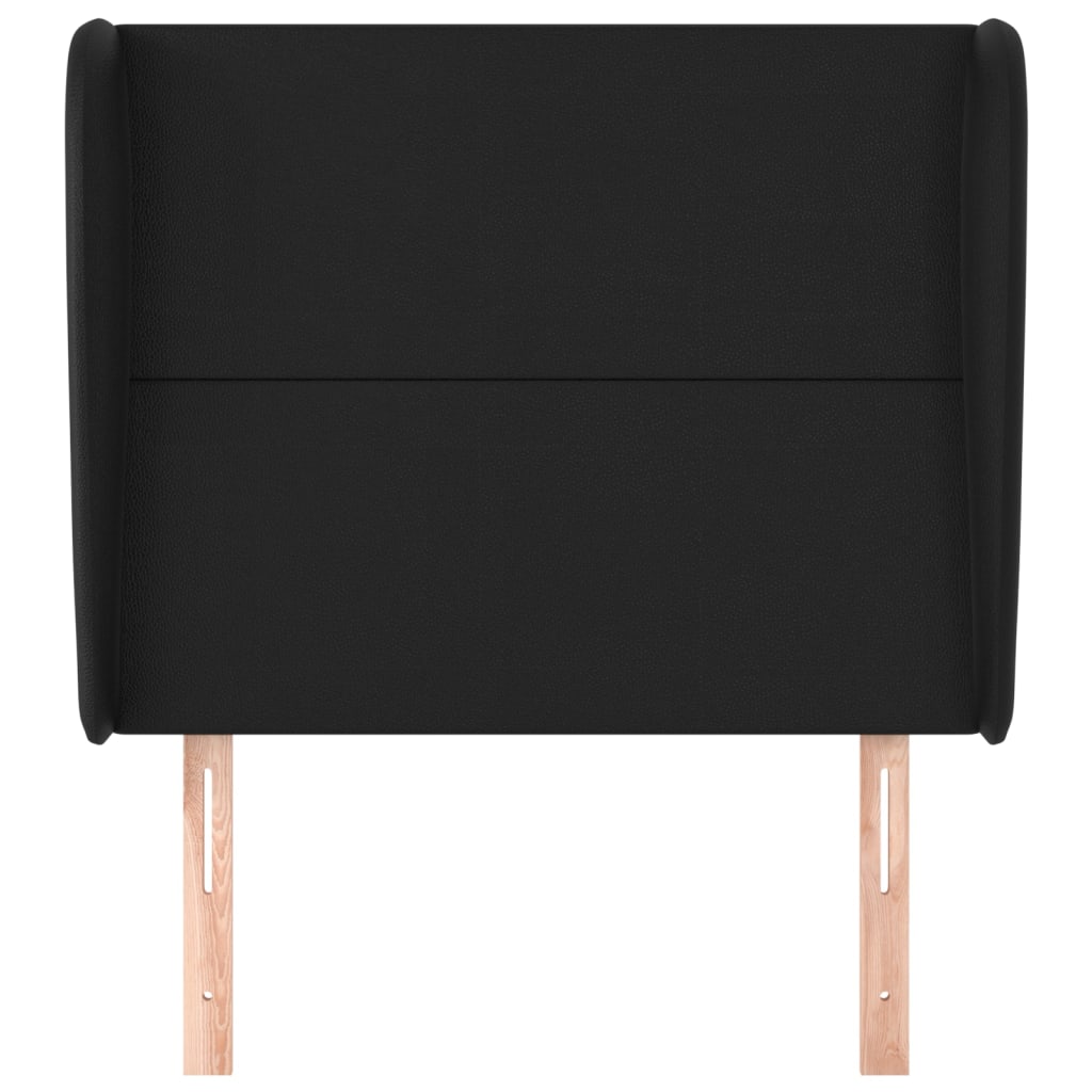 Tête de lit avec oreilles Noir 83x23x118/128 cm Similicuir - XIOS