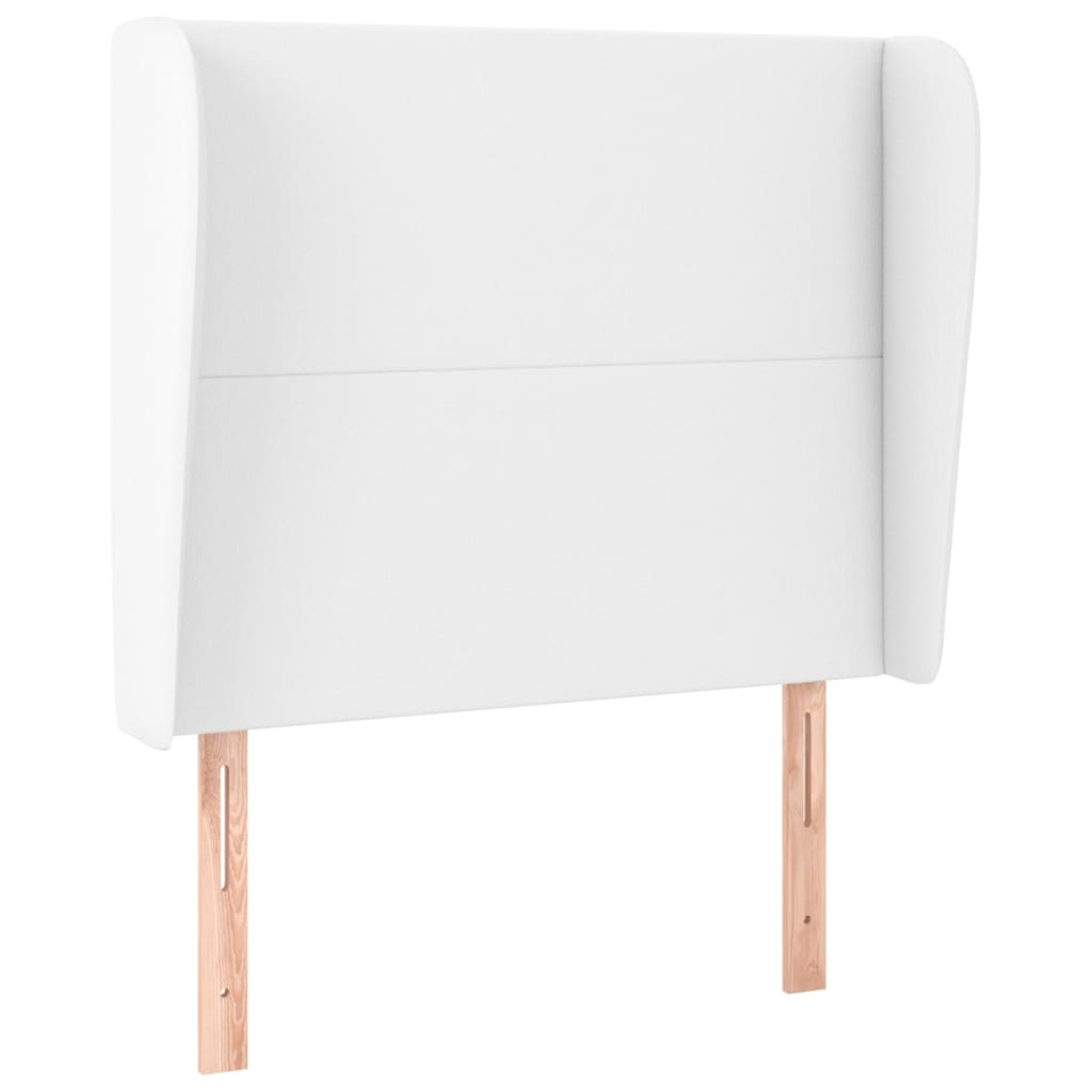 Tête de lit avec oreilles Blanc 93x23x118/128 cm Similicuir - XIOS