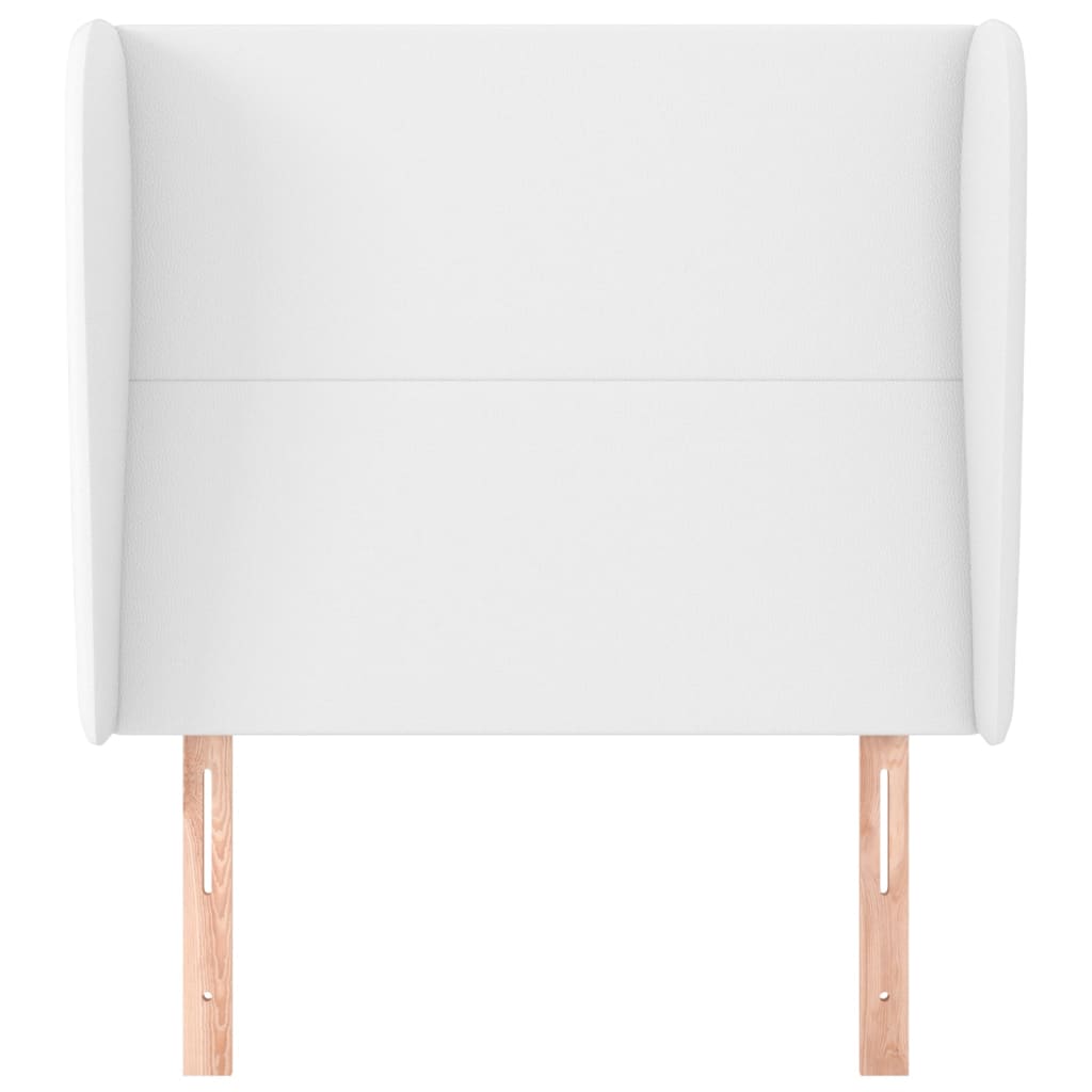 Tête de lit avec oreilles Blanc 93x23x118/128 cm Similicuir - XIOS